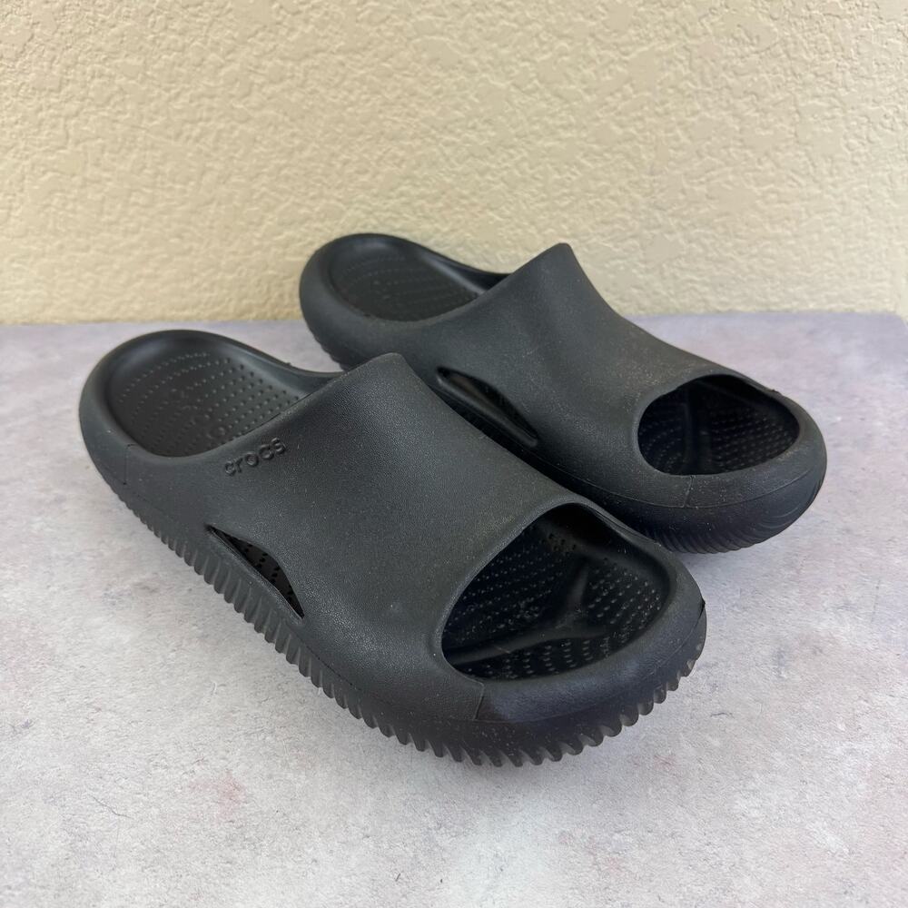 Crocs Black Mellow Tide Recovery Slide Mens Size 12